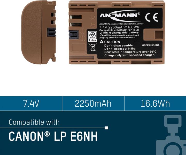 Produktbild Ansmann Akku Kamera A-Can LPE6 NH Canon EOS (Kamera Akku)