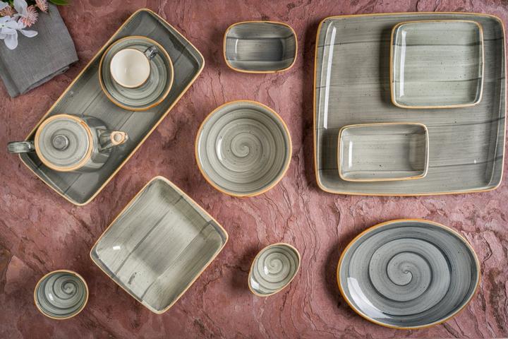 Actual product image Bonna Pasta plate - Aura Space - Porcelain - 28 cm 400 cc - Set of 2 (2 x)