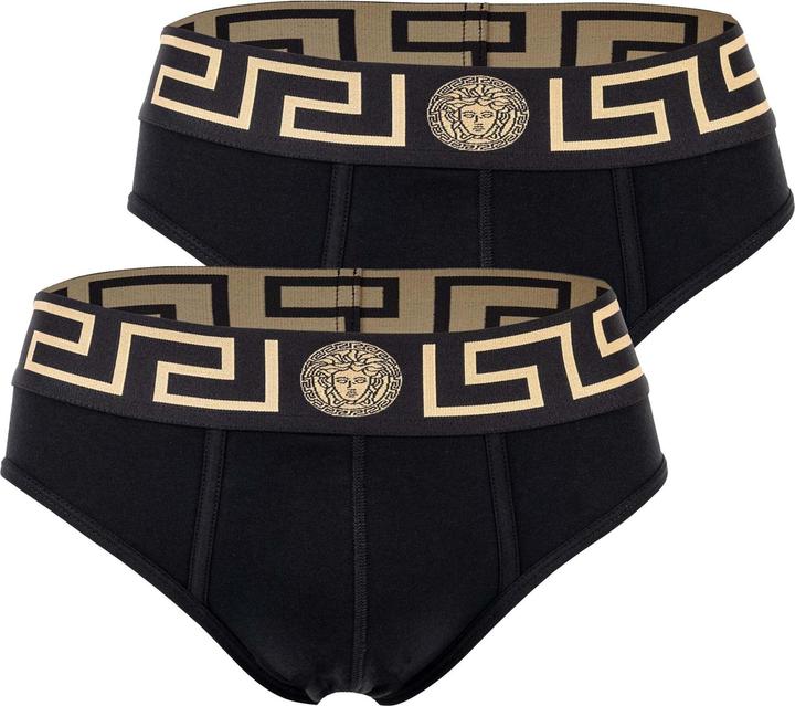 Versace Bi-Pack Slip Jersey Topeka Bi-Stretch Cotton Organic New Logo