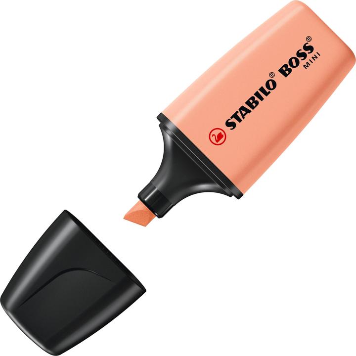 Immagine prodotto STABILO Boss Mini Pastell 6er Etui (rosa e menta, Albicocca, Giallo, Lilla, Blu nuvoloso, 5 mm, 6 x)