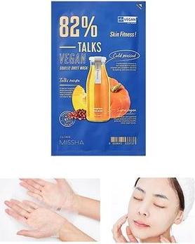 Actual product image Missha Talks Vegan Squeeze Sheet Mask Smoothing Sheet Mask Based On Pumpkin And Red Bean Extracts