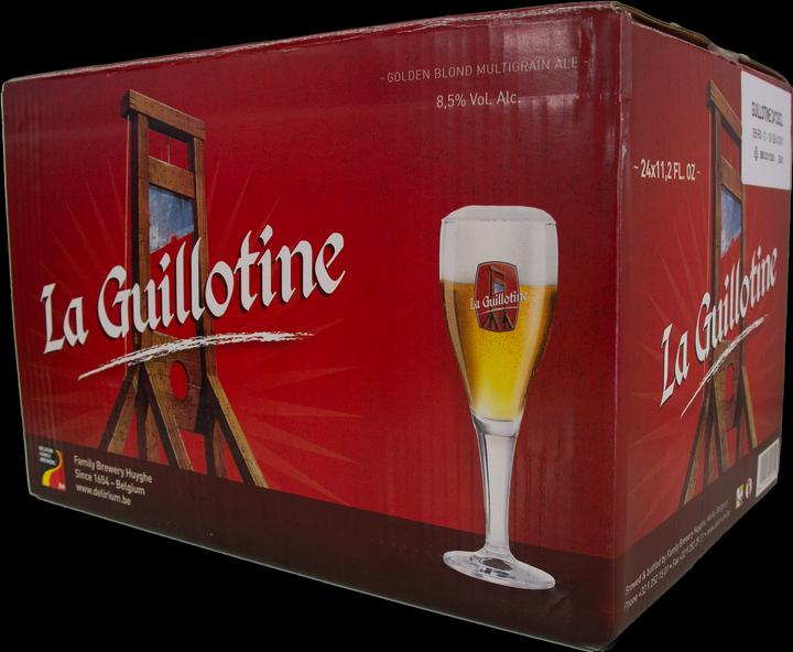 Actual product image La Guillotine Golden blond, multigrain beer with a very persistent, lacing head (24 x 33 cl)