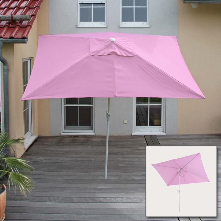Image du produit Swisshandel24 Parasol, Parasol de jardin, 2x3m rectangulaire inclinable, Polyester/Alu 4,5kg - lilas (1.92 m)