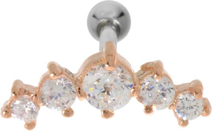 Bijouteria Ohrpiercing (Edelstahl, Zirkonia, Gold Beschichtung)
