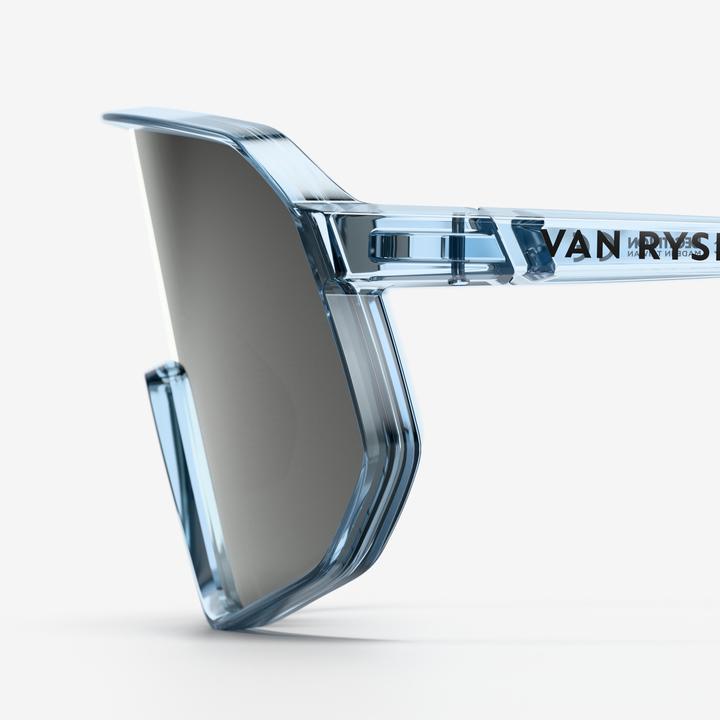 Van rysel Fahrradbrille Kategorie 3 Roadr 900 Perf blau/durchscheinend (Blau, Spiegeleffekt, Polyamidgläser)