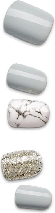 Immagine prodotto KISS Unghie artificiali Set Knock Out 30 pezzi (Unghie artificiali, Bianco, Grigio)