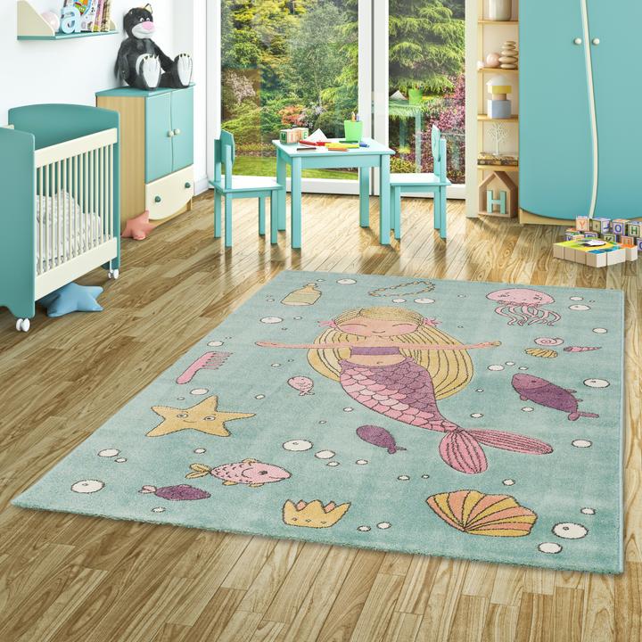 Produktbild Pergamon Kinder Teppich Maui Kids Meerjungfrau Pastell (140 x 200 cm)
