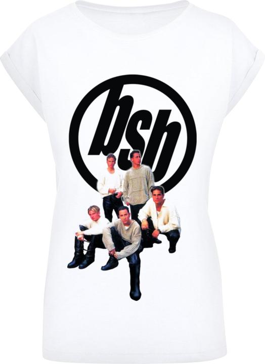 Merchcode Ladies Backstreet Boys - Vintage Logo Extended Shoulder Tee - 111603