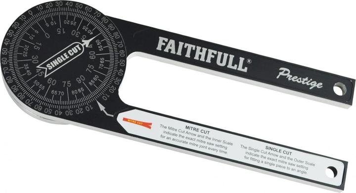 Produktbild Faithfull Prestige Gehrungssäge Winkelmesser Schwarz Aluminium