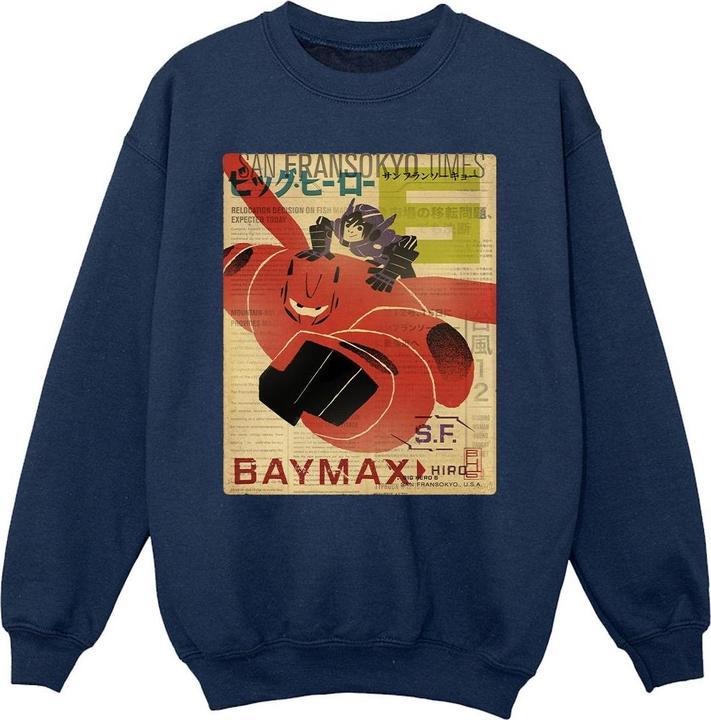 Disney Big Hero 6 Baymax Flying Baymax Newspaper Sweatshirt Mädchen