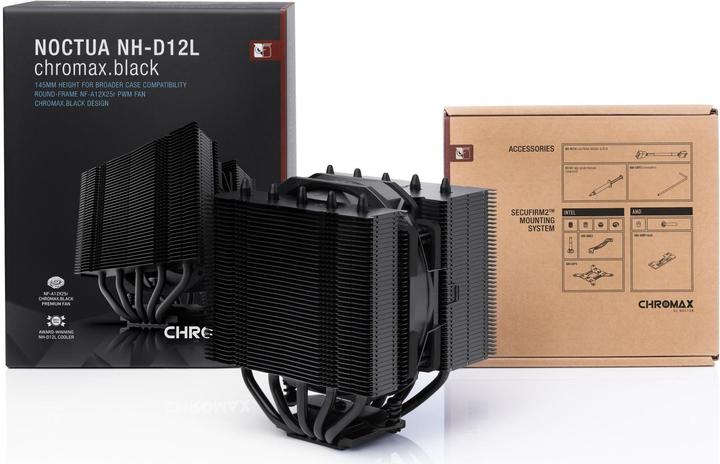 Produktbild Noctua NH-D12L chromax.black (145 mm)