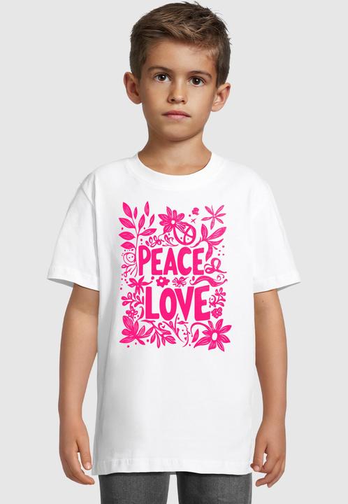 Actual product image Merchcode Kids Peace and Love - Basic Tee - 184799 (134)