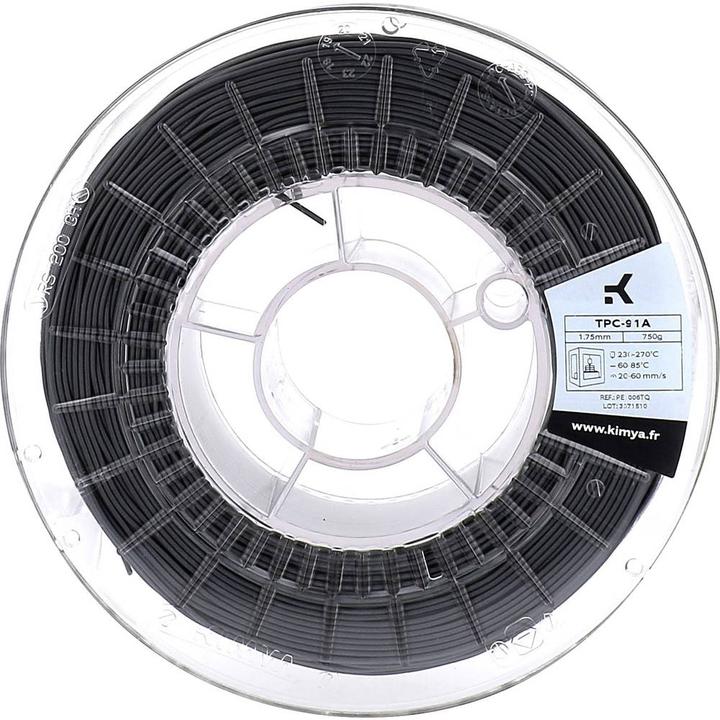Actual product image Kimya Filament (TPU, 1.75 mm, 750 g, Black)