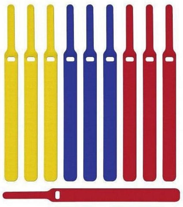 Image du produit Label-the-cable LTC BASIC 10 Power Velcro rt, gb, bl (Serre-câbles en plastique, 170 mm, 10 pcs)