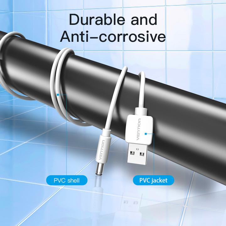 Actual product image Vention USB A – DC 5.5mm (1.50 m)