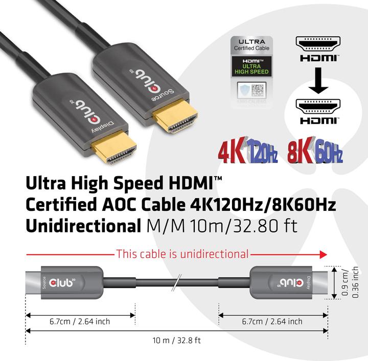 Produktbild Club 3D HDMI (Typ A) — HDMI (Typ A) (10 m, HDMI)