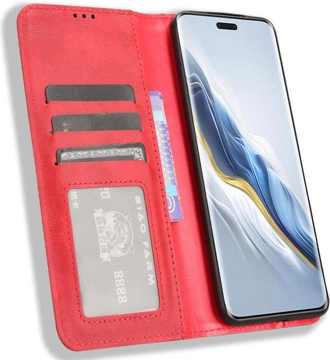 Actual product image Cover-Discount Honor Magic6 Pro - Vintage Flip Case Cover red (Honor Magic6 Pro)
