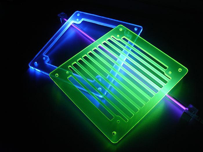 Produktbild AC Ryan RadGrillz GlowFX 2x120mm - Acryl UVGreen