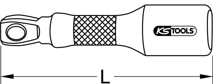 Immagine prodotto KS Tools Prolunga angolare da 1/2", smussata, lunghezza 500 mm.