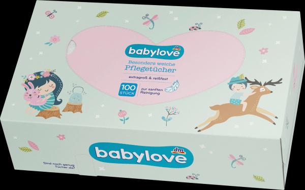 Image du produit dm babylove Lingettes de soin pour bébé sèches 3 couches (100 pièce(s))