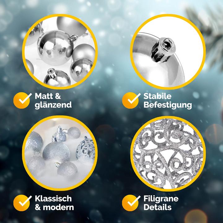 Produktbild Deuba Weihnachtsbaumkugeln (100 -teilig)