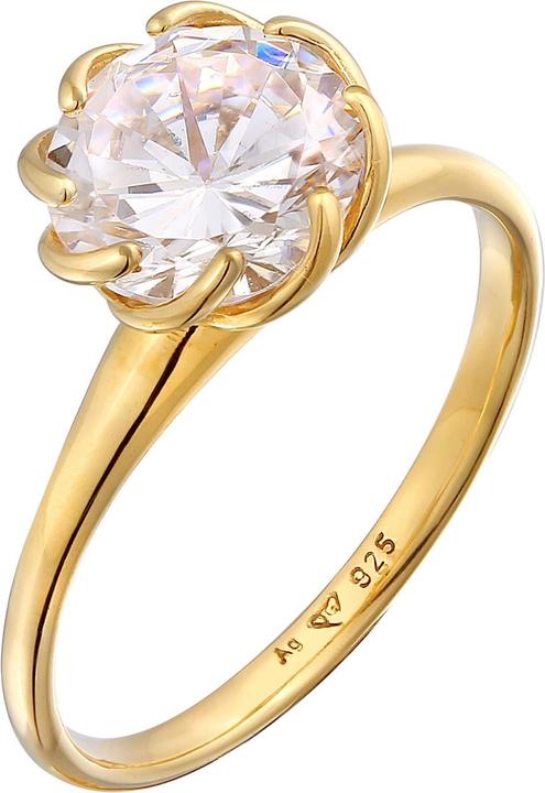 Elli Kristall Ring, Verlobungsring (52, 925 Silber)