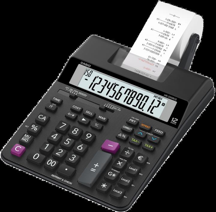 Actual product image Casio HR 200 RCE Printing Desktop Calculator (Batteries)