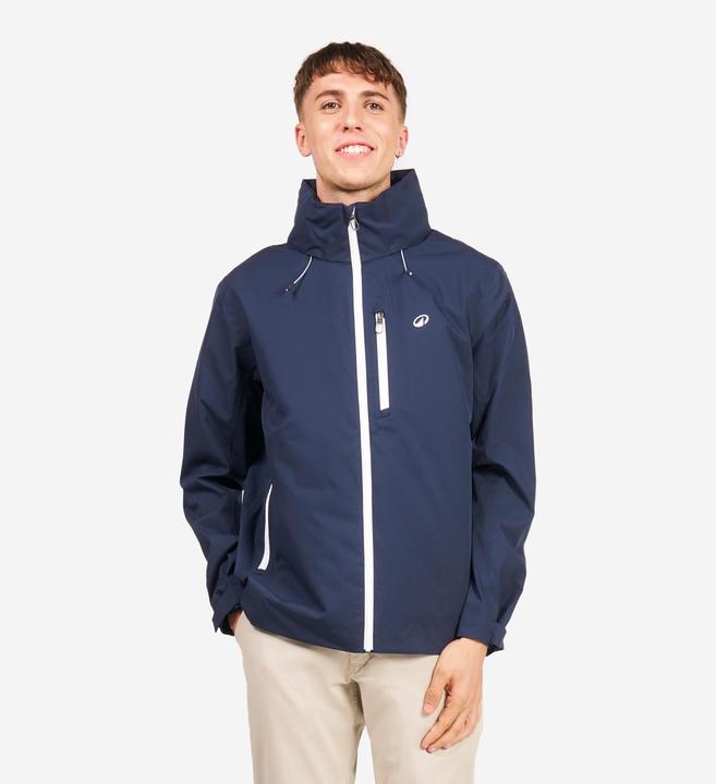 Tribord Regenjacke Segeln Herren wasserdicht Sailing 300 marineblau/weiss