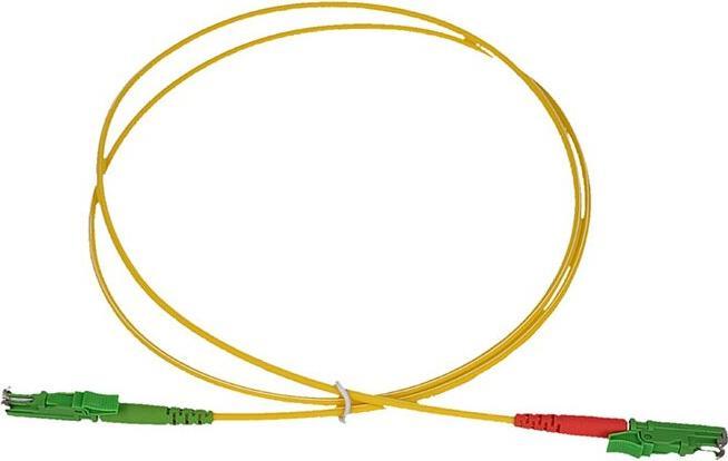 Actual product image BlueOptics Simplex fibre optic patch cable E2000-APC/E2000-APC Singlemode 50 metres (50 m)