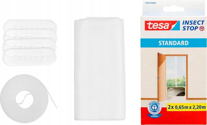 Actual product image tesa Insect screen STANDARD for windows, with Velcro tape, without drilling (120 x 220 cm)