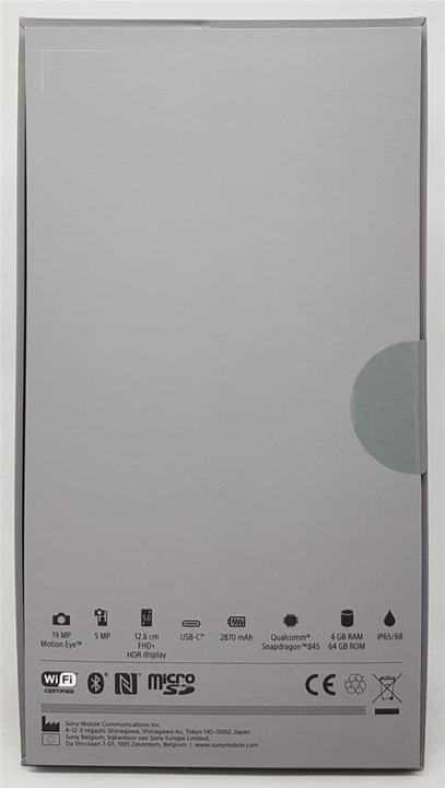 Produktbild Sony Xperia XZ2 Compact EU (64 GB, White Silver, 5", Hybrid Dual SIM, 19 Mpx, 4G)