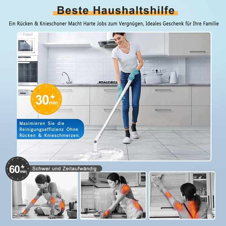 Produktbild Huaqin Elektrische Reinigungsbuerste Weiss Grau