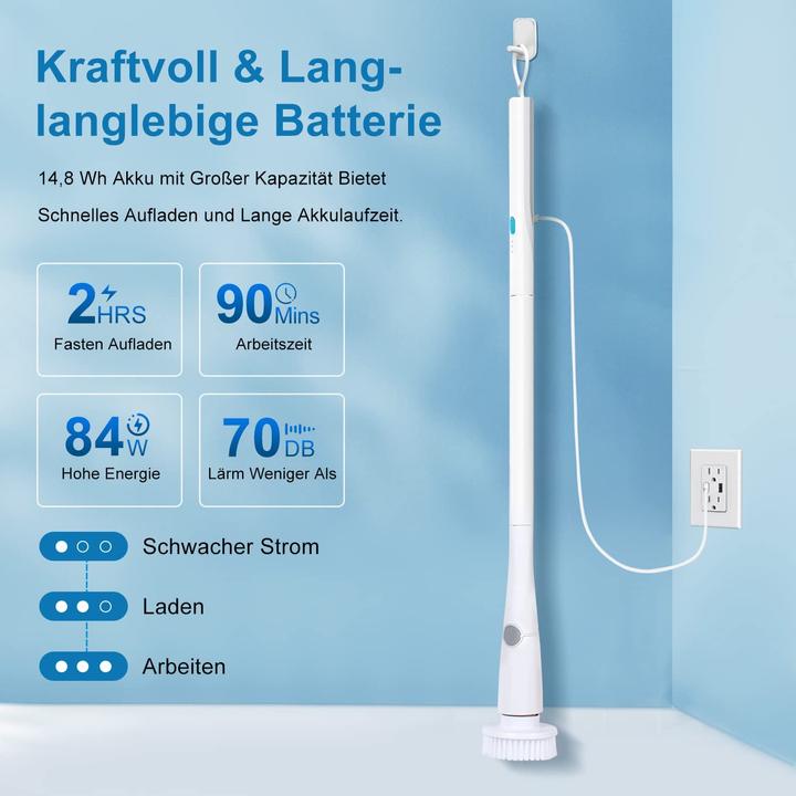 Produktbild Huaqin Elektrische Reinigungsbuerste Weiss Grau