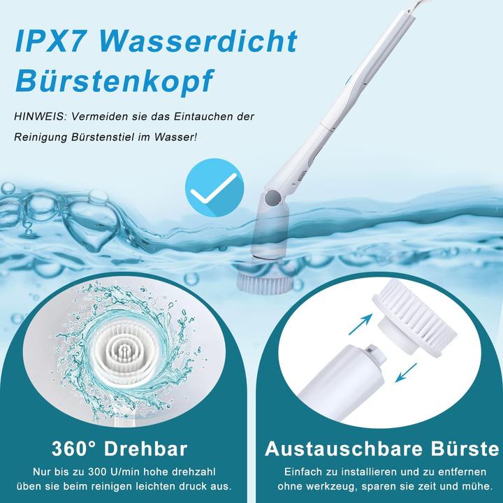 Produktbild Huaqin Elektrische Reinigungsbuerste Weiss Grau