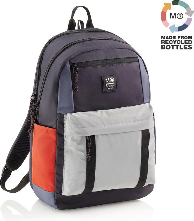 Actual product image Miquelrius Rucksack Triple Amsterdam Recy 28l 3 Fächern blau (28 l)