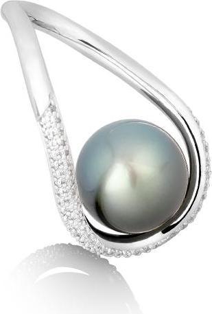 Breuning RING - TAHITI-Z.-PERLE/Brill. 0,776 Ct. H/si (54, 585/14 K Gold)