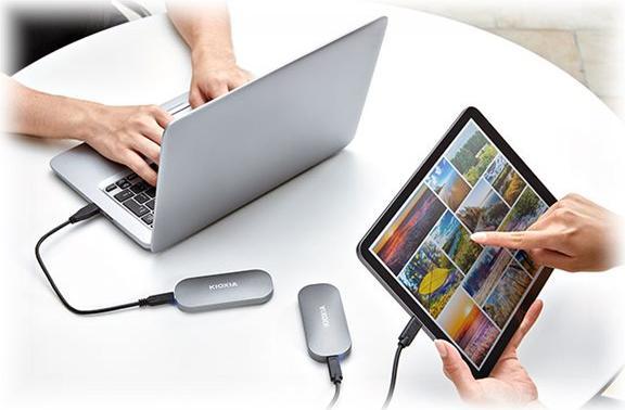 Actual product image Kioxia EXCERIA PLUS Portable SSD 500GB USB 3.2 Gen2 Type C (0.50 TB)