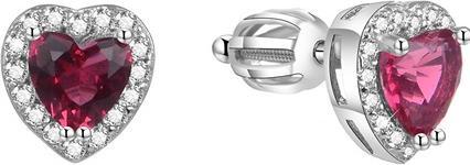 Beneto Glittery heart earrings AGUP1488S (L)
