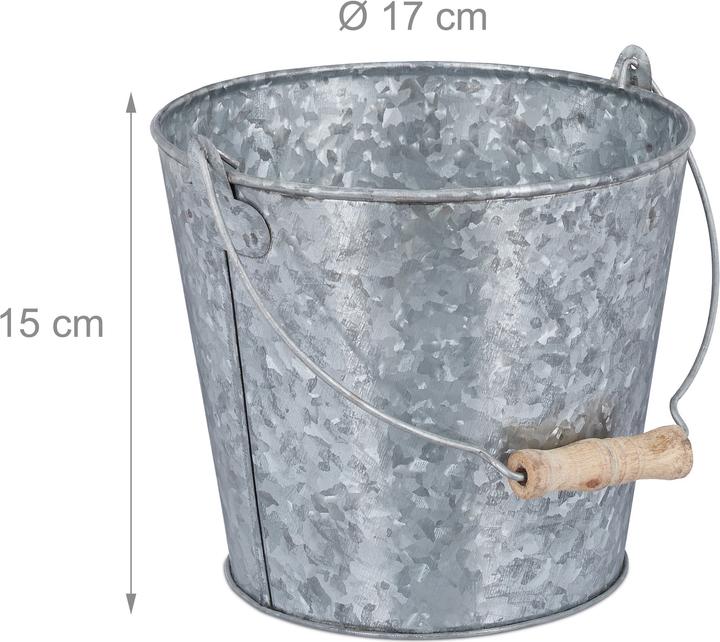 Produktbild Relaxdays Zinktopf (17 cm)