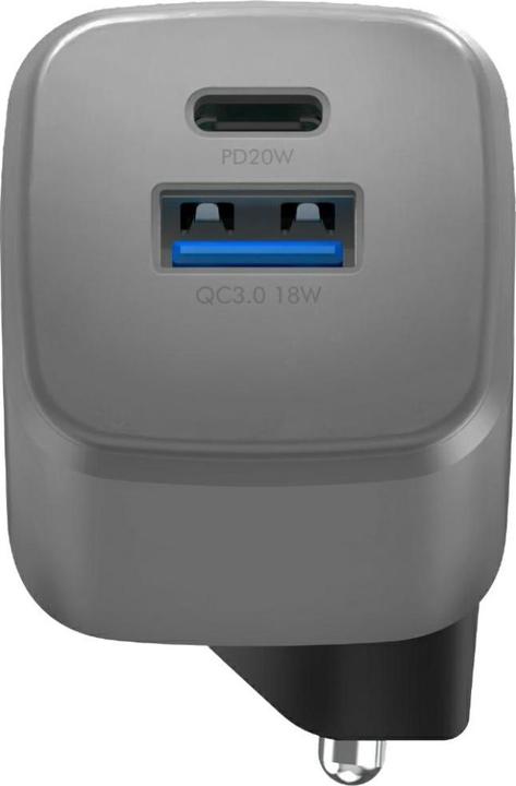 Image du produit Energea Wall Charger Ampcharge GaN20 1C1A PD/QC3.0 20W EU gunmetal (20 W)
