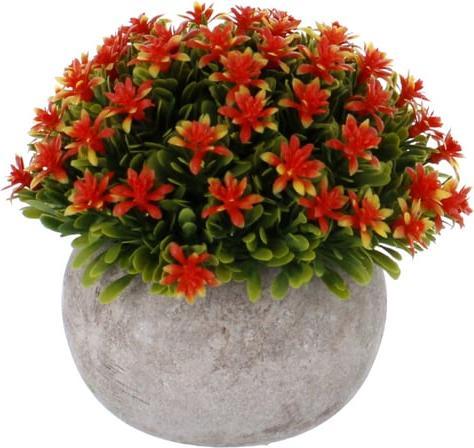 Produktbild MICA Living Blume in Topf - rot/grün/grau - künstlich - ca. 14 x 20 cm (20 cm)