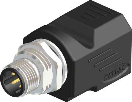 Produktbild Rs Pro Adapter, M12, 1-polig, Stecker, M12, 1 Ports, 1.5A, 8-polige Buchse, RJ45, 1-polig / Buchse