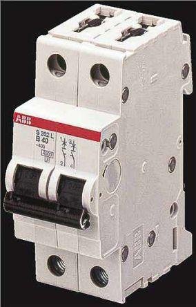 Actual product image ABB S200L MCB Miniature circuit-breaker type C, 2-pole 10A 400V, breaking capacity 6 kA System Pro M Com