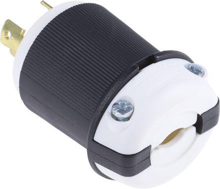 Actual product image Rs Pro Mains plug cable, 2P+E, NEMA L6 - 30P, 250 V / 30A Black, for USA