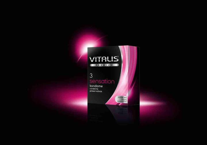 Image du produit Vitalis PREMIUM "Sensation" 3 préservatifs incroyablement stimulants avec effet 3 en 1 (3 pcs)