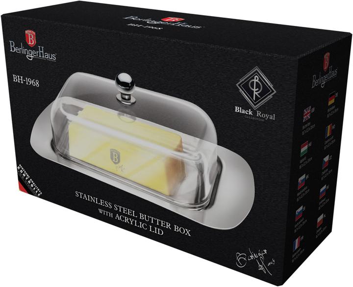 Produktbild BerlingerHaus Butterdose mit Acryldeckel Black Silver Collection