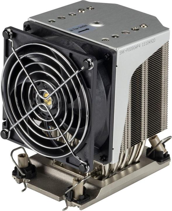 Supermicro SNK-P0080AP4, Ventilator, 9,2 cm, 5000 RPM, 43 dB, Schwarz, Edelstahl (126 mm)