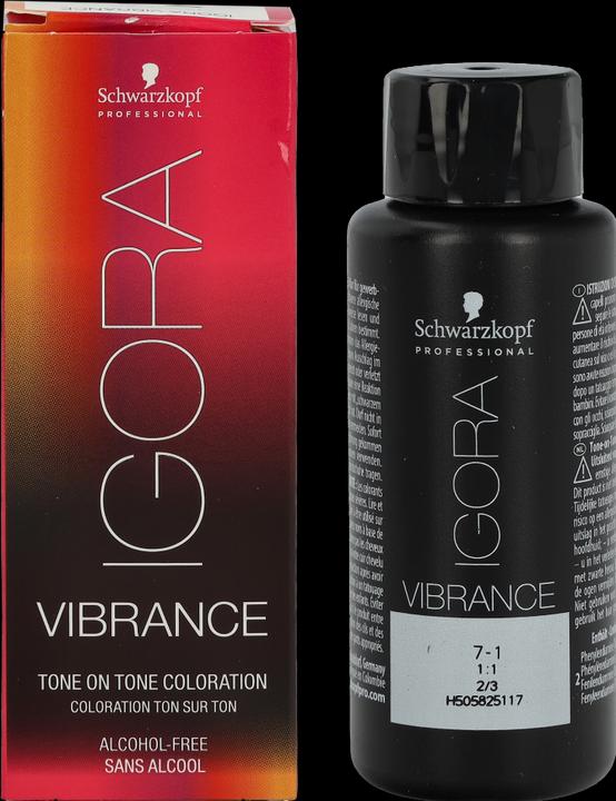 Schwarzkopf Professional IGORA Vibrance Haartönung NEU (7-1 Mittelblond Cendré)