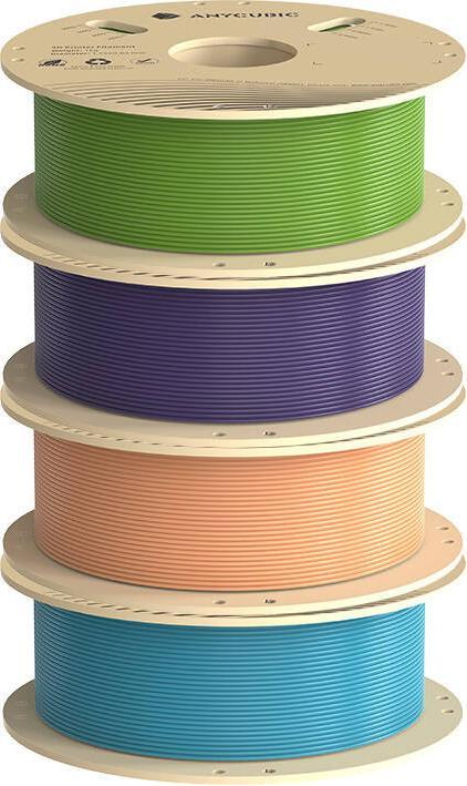 Produktbild Anycubic PLA Filament Set (PLA, 1.75 mm, 1000 g, Grün, Orange, Violett, Türkis)