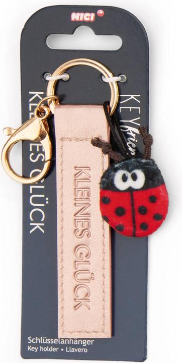 Actual product image Magni NICI Schlüsselanhänger Kleines Glück! Kunstlederband mit Marienkäfer roségold 10cm